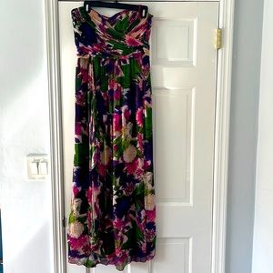 Nicole Miller Vibrant Floral Maxi Dress - Multicolor